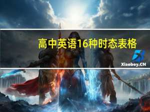 高中英语16种时态表格