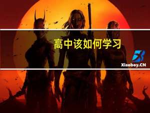 高中该如何学习