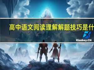 高中语文阅读理解解题技巧是什么