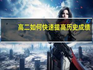 高二如何快速提高历史成绩