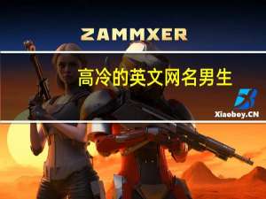 高冷的英文网名男生