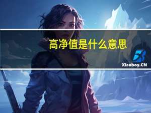 高净值是什么意思