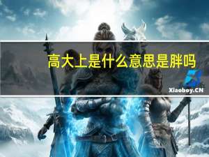 高大上是什么意思是胖吗（高大上是什么意思）