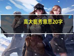 高大挺秀意思20字（高大挺秀的意思）