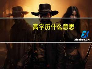 高学历什么意思