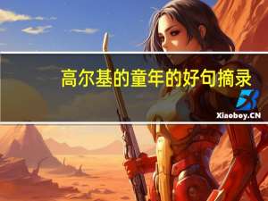 高尔基的童年的好句摘录
