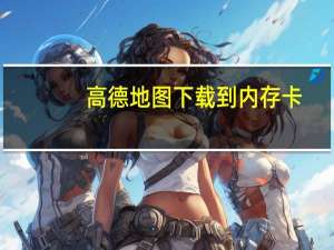 高德地图下载到内存卡（高德地图下载到sd卡）