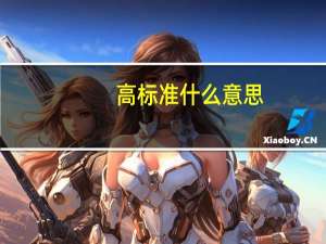 高标准什么意思