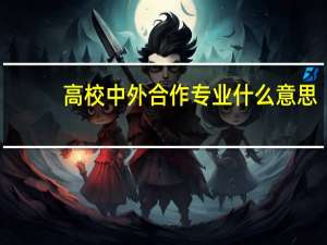 高校中外合作专业什么意思