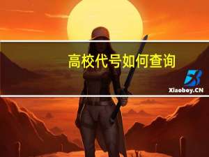 高校代号如何查询
