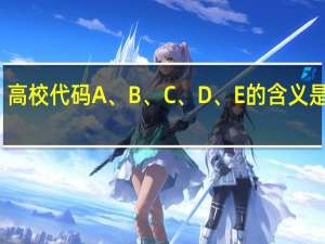 高校代码A、 B、 C、 D、 E的含义是什么