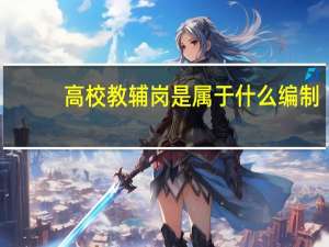 高校教辅岗是属于什么编制