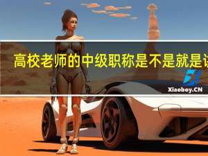 高校老师的中级职称是不是就是讲师