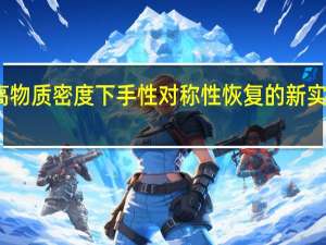 高物质密度下手性对称性恢复的新实验证据