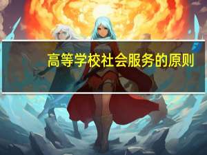 高等学校社会服务的原则