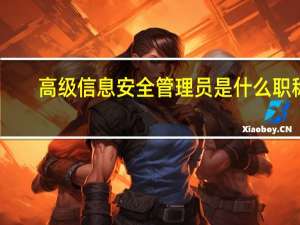 高级信息安全管理员是什么职称