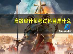 高级审计师考试科目是什么