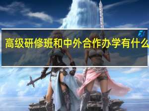 高级研修班和中外合作办学有什么区别