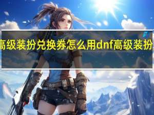 高级装扮兑换券怎么用 dnf高级装扮兑换券