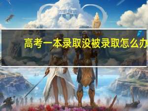 高考一本录取没被录取怎么办