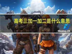 高考三加一加二是什么意思