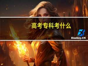 高考专科考什么