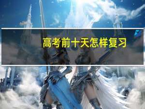 高考前十天怎样复习