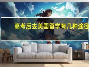 高考后去美国留学有几种途径