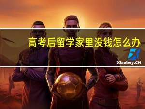 高考后留学家里没钱怎么办