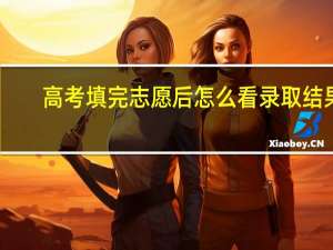 高考填完志愿后怎么看录取结果