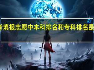 高考填报志愿中本科排名和专科排名是什么意思