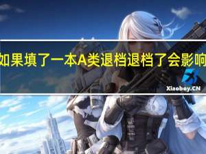 高考填报志愿如果填了一本A类退档退档了会影响我一本B类的录取吗