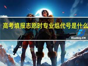 高考填报志愿时专业组代号是什么意思