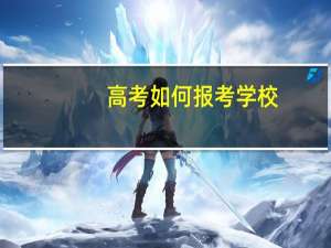 高考如何报考学校