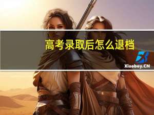 高考录取后怎么退档