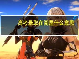 高考录取在阅是什么意思