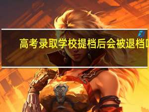 高考录取学校提档后会被退档吗