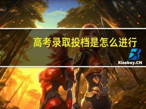 高考录取投档是怎么进行