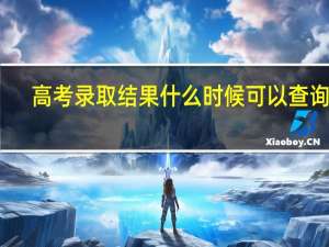 高考录取结果什么时候可以查询呢