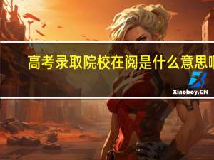 高考录取院校在阅是什么意思啊