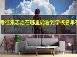 高考征集志愿在哪里能看到 学校名单在哪里看