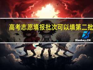 高考志愿填报批次可以填第二批么
