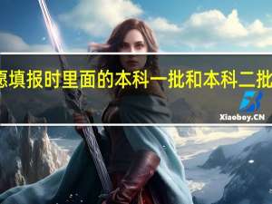 高考志愿填报时里面的本科一批和本科二批等等都要填吗，里面好几个填的，急求