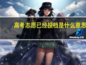 高考志愿已经投档是什么意思