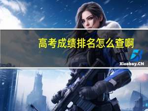 高考成绩排名怎么查啊（高考成绩排名怎么查）