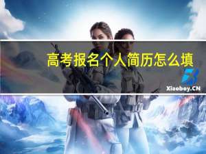 高考报名个人简历怎么填