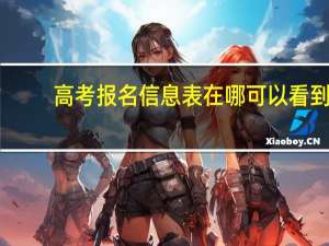 高考报名信息表在哪可以看到