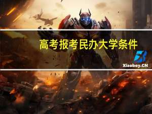 高考报考民办大学条件