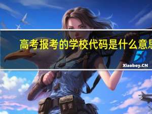 高考报考的学校代码是什么意思