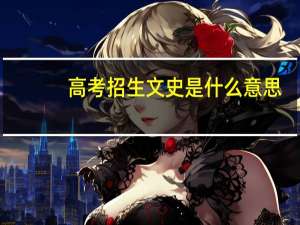 高考招生文史是什么意思